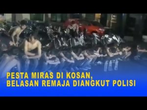 PESTA MIRAS DI KOSAN, BELASAN REMAJA DIANGKUT POLISI