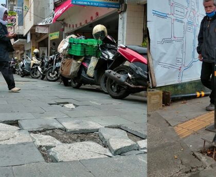 kondisi fasilitas di Jalan HZ dan Cihideung (foto/hasbi-radartv)