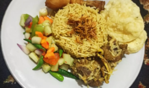 Nasi Kebuli Ayam kambing